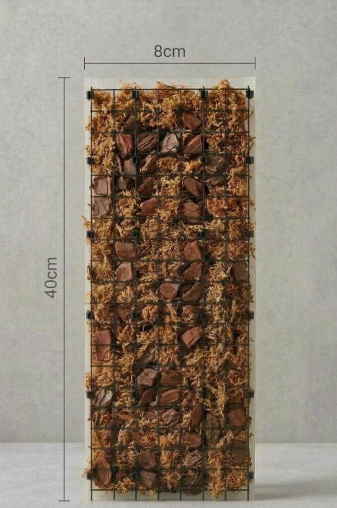 Tutor de musgo grande 40 cm | Sphagnum, corteza y coco